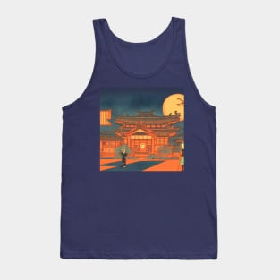 Japanese Halloween Pumpkin Village Moonlight of Japan Tank Top